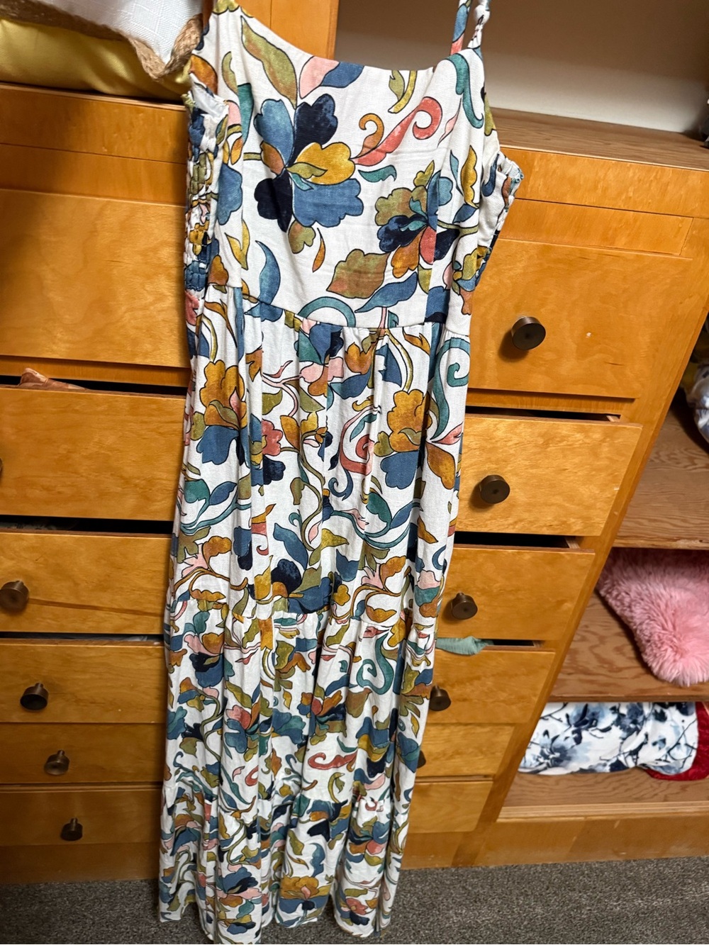 1. State Cream Maxi Dress with Multicolor Floral Print